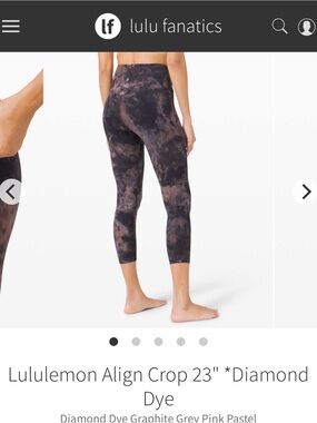 Lululemon Align Crop 23" in Diamond Dye size 2
